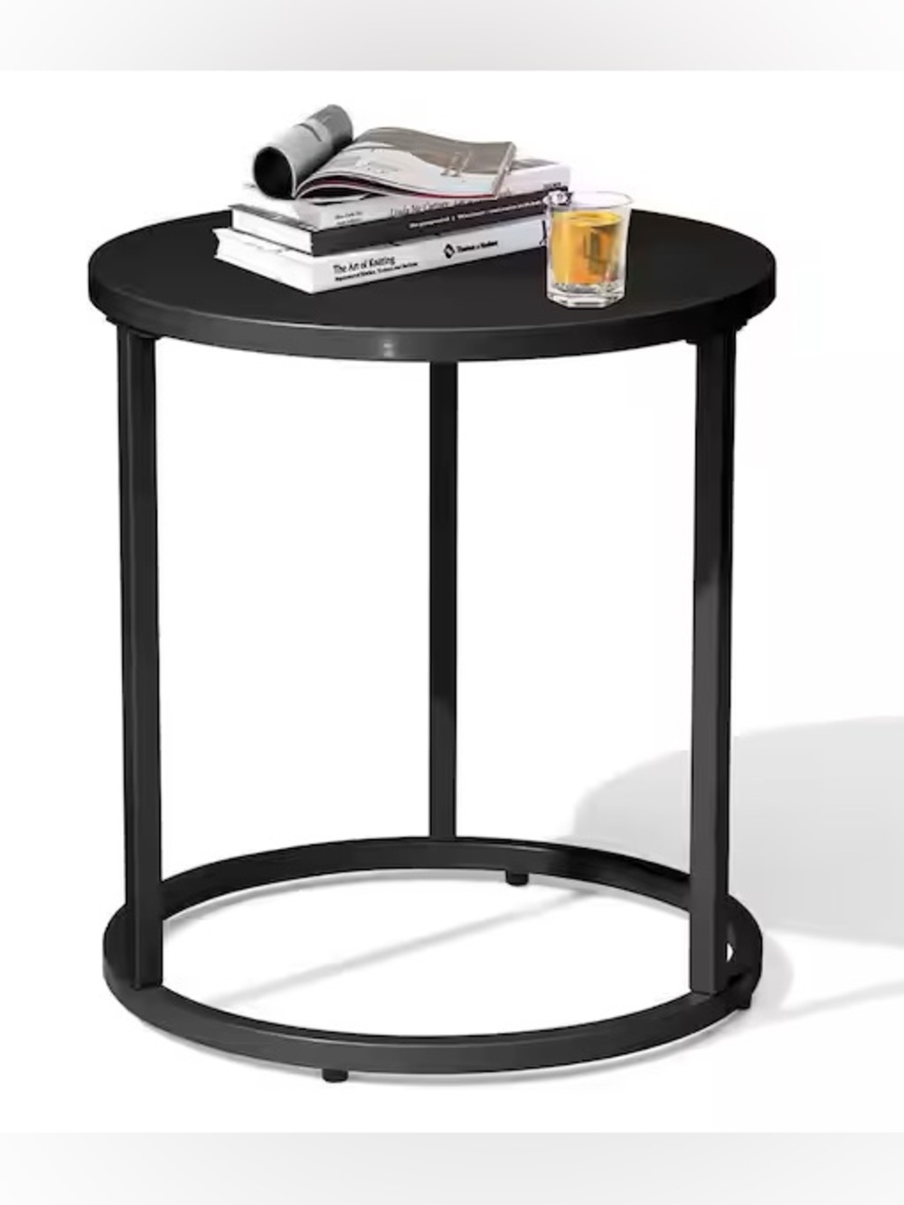 Black Metal Round Side Table - Modern Accent Table ❗️❗️❗️😍🖤 MODERN LOOK